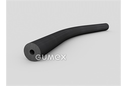 Rundes Gummiprofil, 6mm, Loch 4mm, 70°ShA, EPDM, -40°C/+100°C, schwarz, 